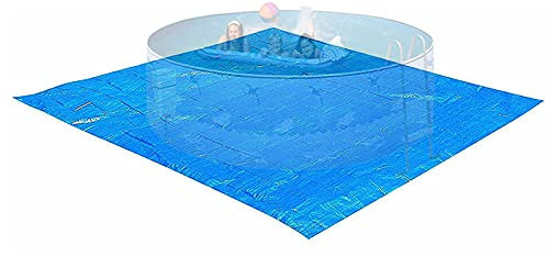 APJJ Bodenplane Pool Rund, Faltbares wasserdichte Pool Bodenschutzplane, Bodenplane Pool für Frame Pool Ø 457, Poolunterlage Swimmingpool UV-Stabil & Reißfest,335x335cm