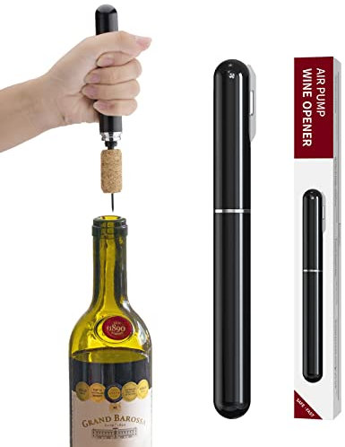 2-in-1 Luftdruck Weinöffner mit Folienschneider Weinflaschenöffner Leicht zu Öffnen Luftpumpe Weinöffner Tragbar Reise Wein Korkenzieher Handheld Wein Korkenentferner für Weinliebhaber