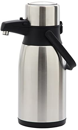 Pichet Isotherme Carafe Isotherme Airpot Thermal Coffee Carafe avec pompe, Dispensateur de boissons à eau thermos en acier inoxydable, Airpots à levier isolés à vide, grand distributeur thermos for le