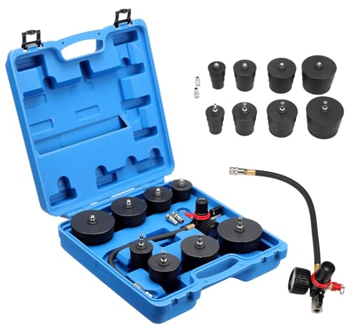GEARMONSTER 9tlg Ladeluft Adapter Satz Turbolader Prüfwerkzeug Tester | Ladeluftkühler Abdrücksatz, Ladeluftschläuche, Turbolader, Kompressorsysteme, Dichtheitsprüfung, Werkstatt, Universal
