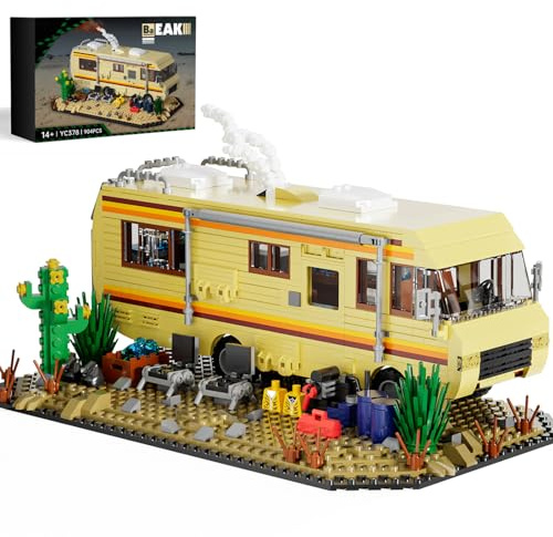 Breaking RV Adventure Building Set, MOC Upgraded Classic Scene, Compatible with Lego for Adults, for Adults and Avid Fans 14+
