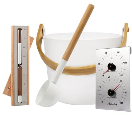 Home Deluxe Accessori per sauna MIYU – Bianco | Accessori di alta qualità per sauna e benessere