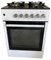 Cucina A Gas 4 Fuochi A gas Metano Con Forno Elettrico e Accensione Elettrica Bianca White Con Piano Cottura Nero 57 x 57 cm