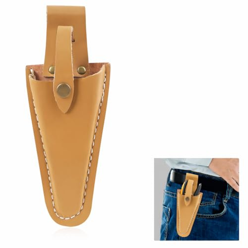 Secateurs Holster Tool Belt Pouch, Leather Sheath, Gardening Tool Holster Case Bag and Holster with Belt Clip, Leather Knife Sheath for Secateurs, Pruning Shears, Garden Knife Tool Gifts