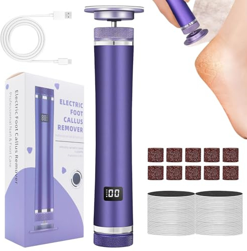Remover con corneal eléctrico, molinillo pelado de 12 pasos con remolque de pie para los atletas para atletas Seniors Mujeres y en casa o en el salón