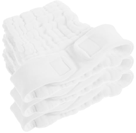 DECOMELODY Waschbare Weiße Baumwollwindeln with Weichem Material and Wiederverwendbar 3 Stück-pack für Neugeborene Babys mit Weichem Material und Wiederverwendbar für Zuhause und Indoor Benutzung
