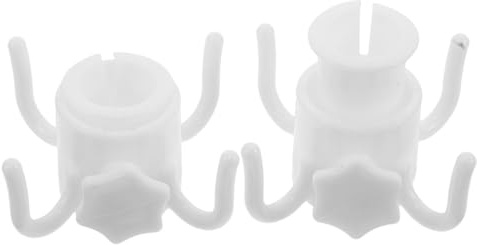 HIAKDOFT 2 Pièces Crochet de Parasol de Plage Plastique Blanc Branches Résistant Vent pour Serviettes Sacs Lunettes et Vêtements Accessoire Multifonction pour Parasol de Jardin et Plage