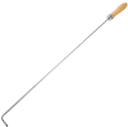 OSALADI Attizzatoio per Camini in Acciaio Inox 201 da 55 Cm, Attizzatoio a Fuoco lungo Manico Antiscivolo per Barbecue e Bracieri Esterni, Poker da Portatile per Focolare Esterno