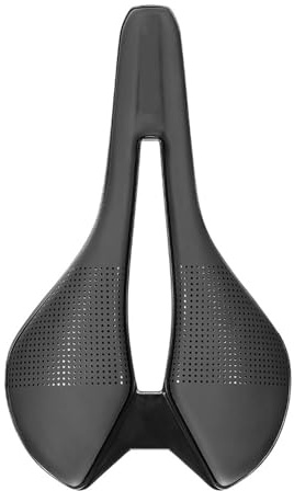 Genérico Sillín De Bicicleta De Carreras De Cuero PU Ultraligero CR-MO Rail 77 Cojín Suave For Asiento De Bicicleta De Carretera MTB