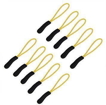 Jooks 10 Stück Reißverschlusszipper Anhänger Schieber Kordel Tags - Gelb