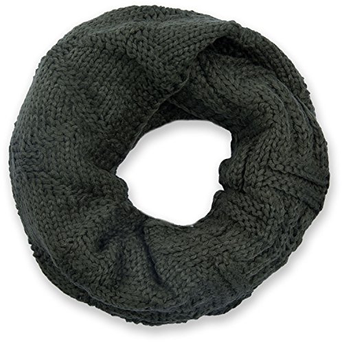 styleBREAKER Unisex Strick Loop Gitter Rippenmuster Winter | Sehr weiches Gewebe, 2- bis 3-mal um den Hals wickelbar, wärmend bei Kälte, angenehm kratzfrei, Maße betragen ca. 64x32 cm.