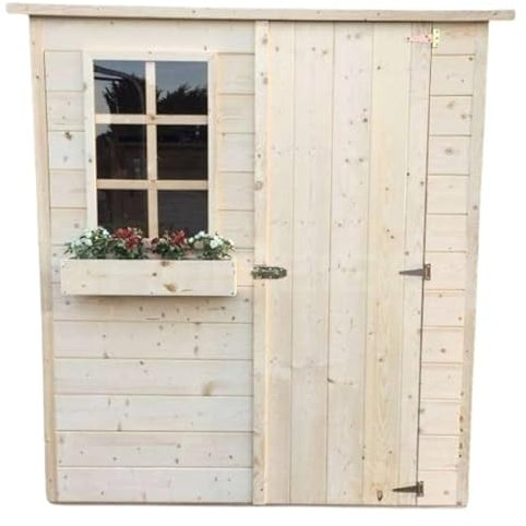 Home Idea Italia Casetta in Legno da 20 mm 173 x 160 cm con 1 Porta e 1 Finestra Fissa