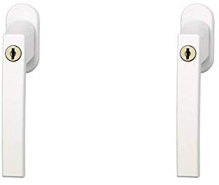 ABUS Fenstergriff abschließbar FG210, Triples Set-3-Stück gleichschließend, weiß & Fenstergriff abschließbar FG210, weiß, 59487