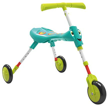 Scuttlebug XL 3-Wheel Foldable Ride-On Tricycle for kids Ages 2-4, Antennae Handlebar, Splodge Develop Balance and Coordination, XL Wheels for Super Fun Off-Road Adventures; Growable Trike
