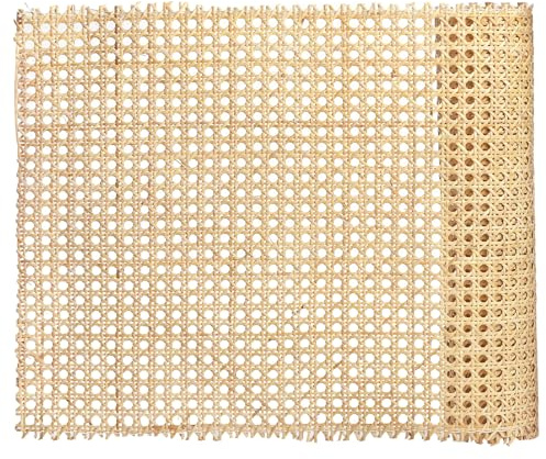 Yarlung 14 Inch x 3.3 Feet Cane Webbing, Natural Rattan Webbing Roll for Caning Material Projects, Woven Open Mesh Cane Sheet for Chair, Cabinet, Furniture, DIY Crafts