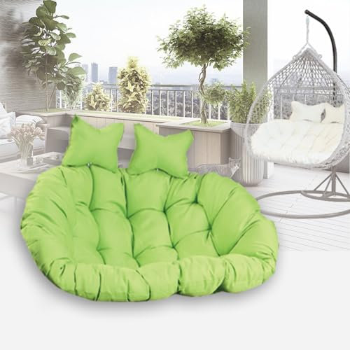 Ersatzkissen für Schaukeleier, UV-beständig, Rückenkissen für Hängeeierstühle mit elastischem Kissen, Hängekorb-Stuhlkissen für den Innen- und Außenbereich, Terrasse, Gartensofa (Farbe: A)