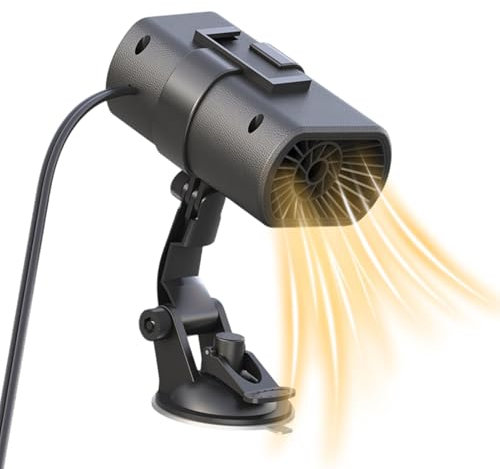 Auto-Heizungen für Fahrzeug – tragbarer Auto-Windschutzscheiben-Trockner – 12 V Auto-Abtau-Defogger, schnelle Heizung, Kühlventilator, 360-Grad-Anpassung für Auto, SUV