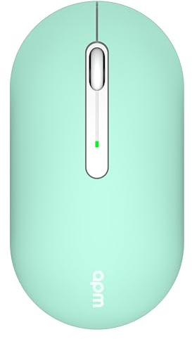 apm Färger tyst trådlös mus, Bluetooth-läge eller 2,4 GHz-mottagare, 3 knappar, bärbar, batteri ingår, kompatibel med PC/telefon/surfplatta/Windows/macOS/iPadOS/Android/Chrome, grön, 571175