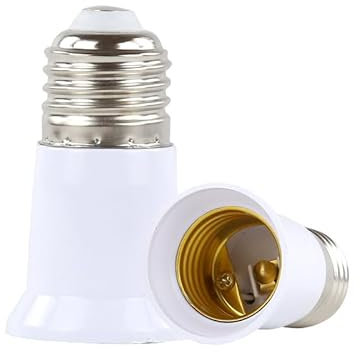 6 Piezas Adaptador Casquillo E27 a E14, Adaptador Portalámparas montura E27 a casquillo E14 para Bombillas LED, Incandescentes, Halógenas y CFL, Resistente al Calor, Compatible con Bombillas
