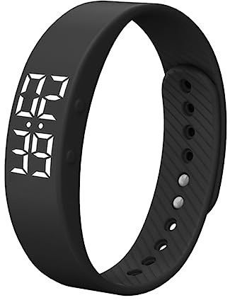 SHINEOFI LED Watch Bracelet Smart Bracelet for Women Black Silicone ABS | Water-resistant Step , Calorie and Distance , Adjustable Strap Design
