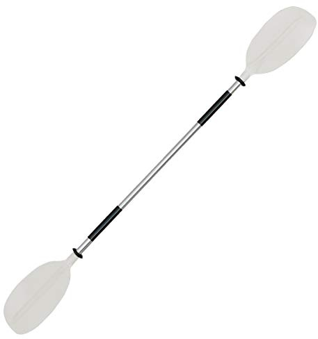 Saarwebstore Kayak Paddel asymmetrisches Blatt 2,17m teilbar in 4 Farben Kajak Doppelpaddel Kanu eloxiertem Aluminium Schaft Farbe Weiß