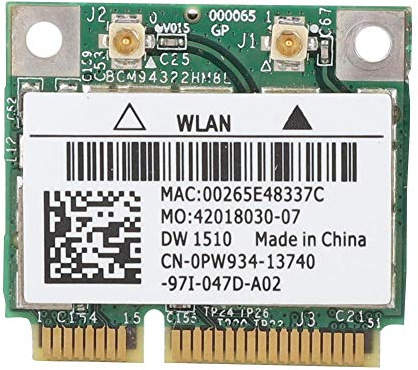 DW1510 BCM94322HM8L Tarjeta de Red inalámbrica Mini PCI-E de 300 Mbps de Banda Dual para E4200 E5500 E4300M2400 M6400, etc.