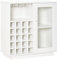 HOMCOM Modern Wine Cabinet Cupboard with Glass Door, Glass Holder & 20-Bottle Wine Rack for Living Room, Home Bar, Dining Room