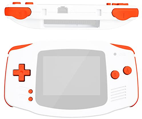 eXtremeRate Orange Replacement Full Set Buttons for Gameboy Advance GBA - Handheld Game Console NOT Included