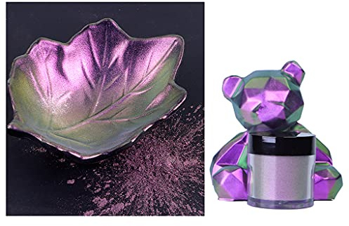 PHILSP Chamäleon-Pulver Color Shift Glimmerpulver für Epoxidharz, Perlen, Pigmentpulver zum Bemalen von Seife, Schleim, mehrfarbig, Chamäleon-Pulver, 10 Stück