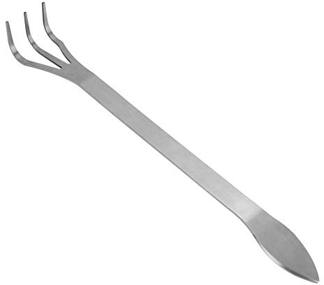 Bonsai Root Rake with Ergonomic Handle, 3 Prong Garden Hand Rakes Stainless Steel Loosen Soil Tree Plant Removal Tools Small Handheld Multifunctional Gardening Aerates Soil Removing Weeds
