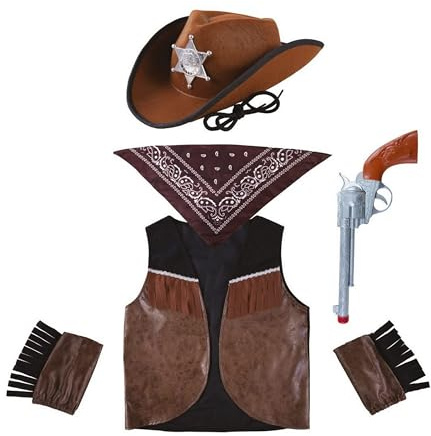 P'tit Clown Cowboy-Set – Kinder – Einheitsgröße