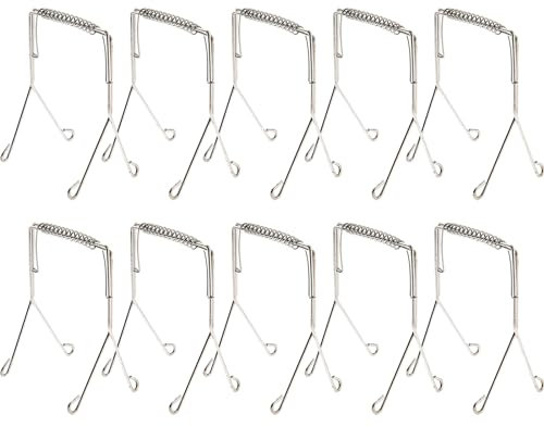 10 mollette per rouladen, in acciaio inox, riutilizzabili, come alternativa perfetta agli aghi per involtini o spiedini, per una produzione rapida e semplice