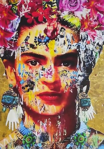 KUSTOM ART Póster decorativo de pared Frida Kahlo Serie Street Art Impresión artística sobre papel de patinata 42 x 30 cm sin marco