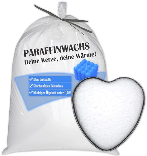 Nurtextil24 Kerzenwachs 2,5 kg Paraffinwachs Wachsgranulat für DIY Kerzen | Feines Granulat – Gleichmäßig schmelzend, langer Brenndauer, leicht dosierbar - Wachs zum gießen Kerzenherstellung