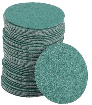 TUCKBOLD Car Sanding Discs 2inch 80 Grit Abrasion Resistance | Round Hook and Loop Sandpaper Green 50 Pcs