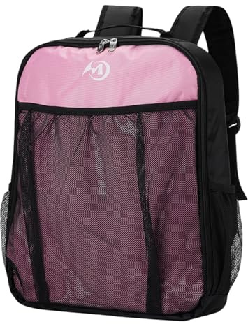 Vllentin Sac à Roller, Sac à Dos pour Patins à Roulettes, Sac de Transport pour Patins, Sac à Glace, Unisexe, Spacieux, Top Handle, Rose, 40CM*50CM