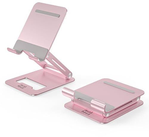 Minthouz Tablet Ständer, Multi-Winkel Verstellbare Tablet Halterung, Aluminium Tablet Halter Kompatibel mit iPad Pro Air Mini Galaxy Tab und Mehr 4,7''-12,9'' Gerät