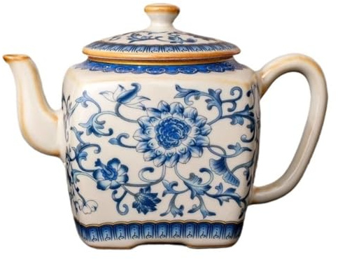 Tetera Tetera de cerámica for té, tetera individual for uso doméstico, exquisita tetera de flores con filtro Tetera para Estufa
