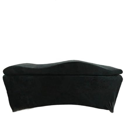 LUKYWANG Kosmetikliege Rosa geschwungene Wimpernbetten Memory Foam Curved Topper Matratze Wimpernbettbezug Wimpernliege(Black)