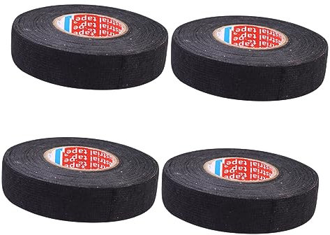 Anneome 15m Length Car Wire Tape 4 Pcs Black Electrical Insulation Tape Waterproof Industrial Home Use