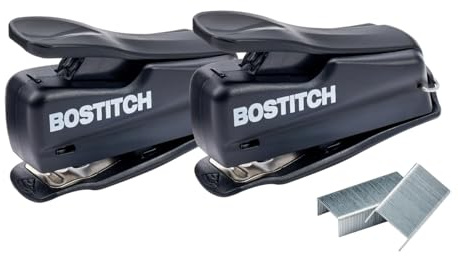 Bostitch Nano Mini Staplers, Black, 2-Pack (1830-2PK)
