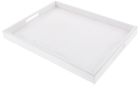MUCKLILY Plateau De Service Extra Large avec Poignées pour Thé Café Apéritif Table Ou Comptoir De Cuisine Décoratif Et Pratique