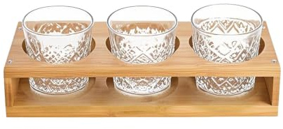 Duroecsain Becherhalter | Tablett aus Holz für Gläser | Getränkehalter für Küche Esszimmer Zuhause Wohnzimmer Wohnung Besprechungen Bar