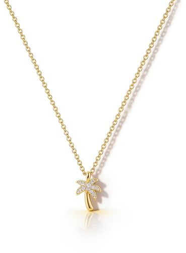 HANLI 14K Gold Vergoldet Halsketten Damen Zarte Horn Davidstern Schmetterling Sonne Lotus Volleyball Baseball Cowboystiefel Anhänger Kette mit für Frauen Mädchen Wasserfeste Hautverträglich Schmuck