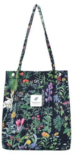 Damen Handtasche Kord Shopper Cord Tote Bag fur Reisen Alltag Schule Arbeit