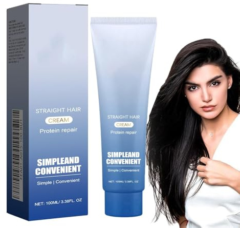 Crema Capilar Correctora de Proteínas 2 en 1 Silk & Gloss. Crema Alisadora para el Cuidado del Cuero Cabelludo para Cabellos Frizz y Secos.