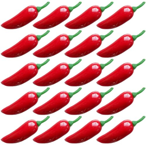 Homoyoyo Peperoncino Finto Rosso Artificiale in Schiuma, Set da 100 Pezzi, Decorazione per Ambienti Domestici e Cucina, Ornamento Realistico per Foto e Ambientazioni Rurali