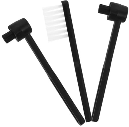 BESPORTBLE 3pcs Carbon Fibre Record Brush Vinyl Records Cleaner with Anti-static Nylon Stylus Brush and Cleaner for Turntable Stylus Needles, for Vintage Turntables Maintenance and Home Use