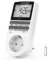Digitale Zeitschaltuhr Steckdose, Maxcio Programmierbare Elektronische Timer Steckdose mit 10 konfigurierbaren Schaltprogramme und Anti-Theft-Modus, Mit 2 Reset-Pins, 16A / 3680W (1 Pack)