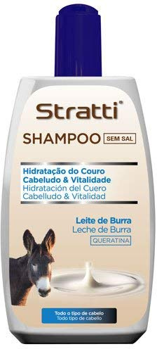 Champú Stratti Leche de Burra, Retinol & Keratina sin sal 400ml